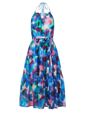 Abbie Dress Giverny Gardens Metallic