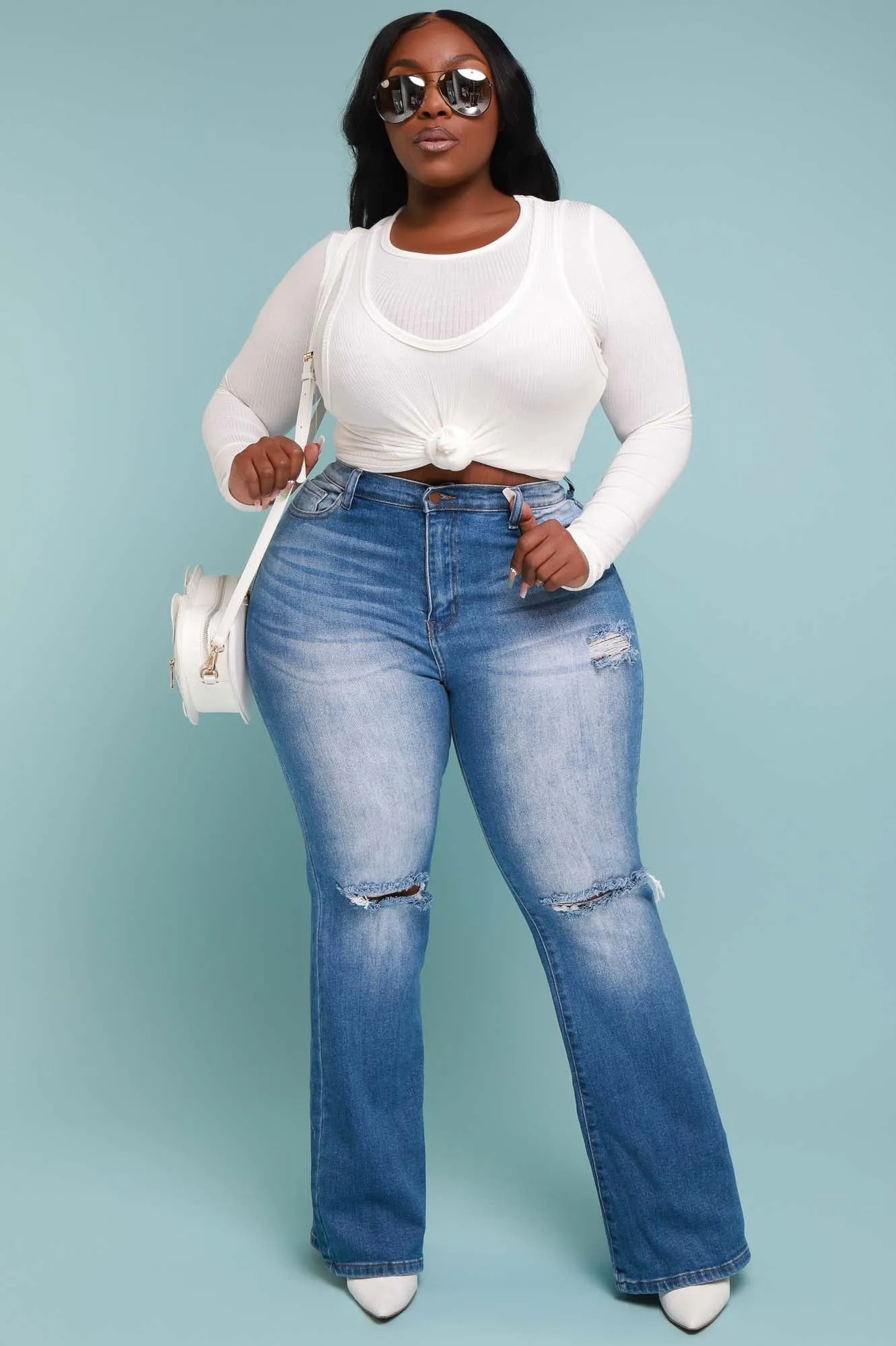 All Too Well Ribbed Double Layer Top - Ivory