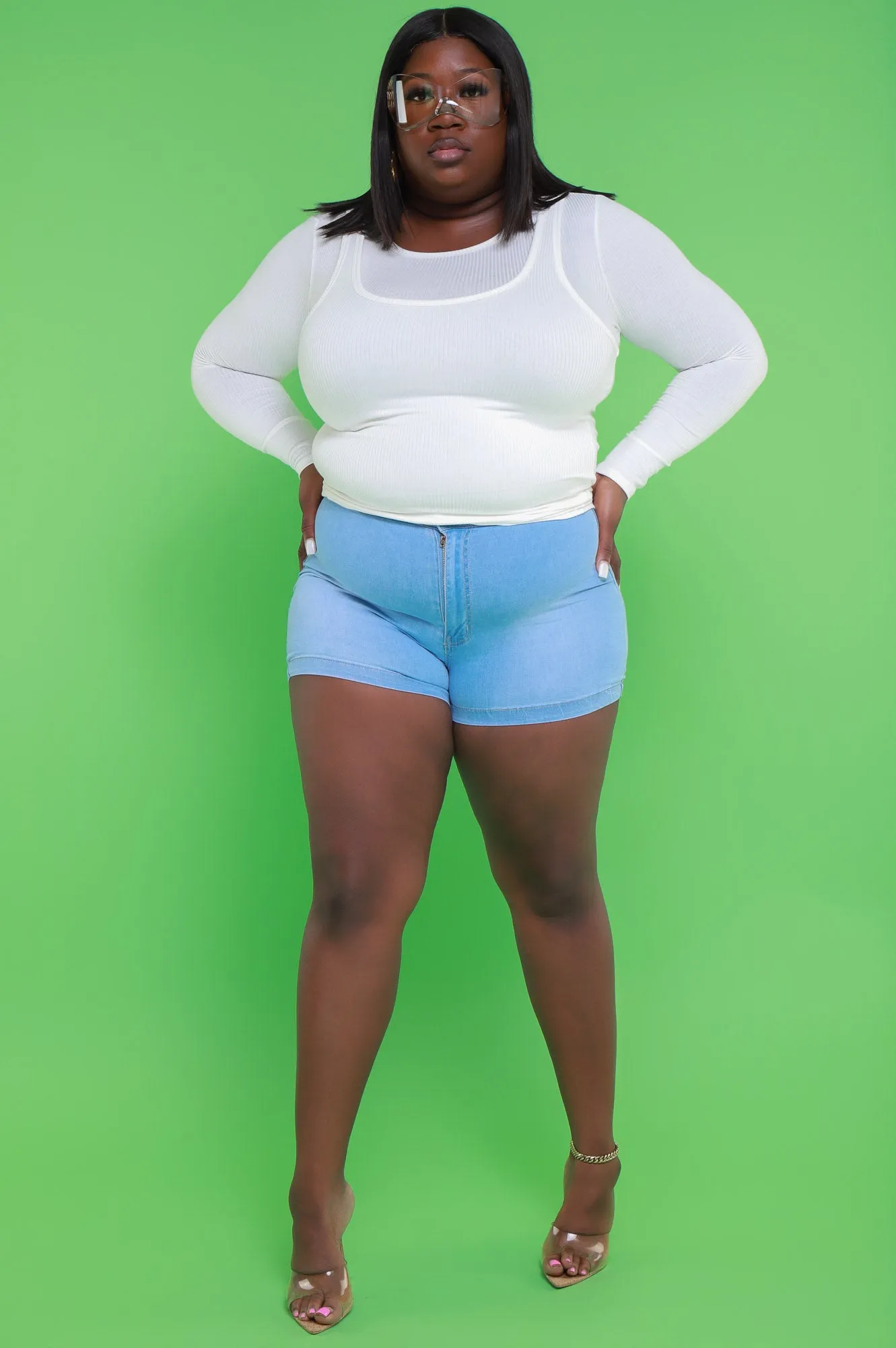 All Too Well Ribbed Double Layer Top - Ivory