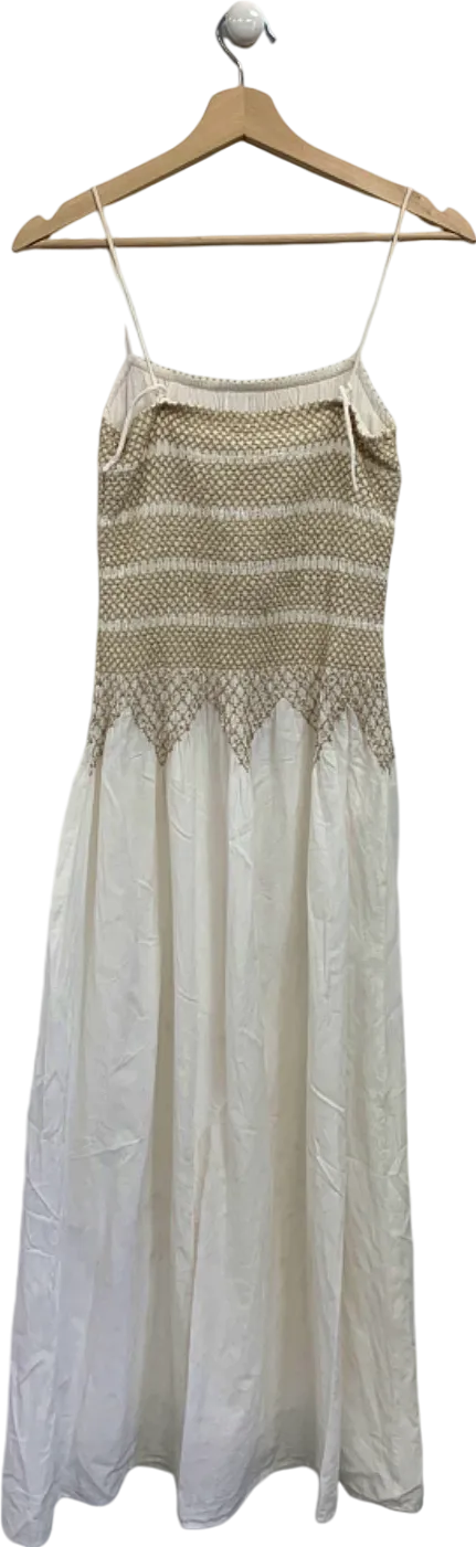 & Other Stories White Smocked Sundress UK 4