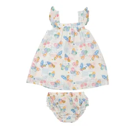 Angel Dear -Sundress and Diaper Cover-Butterfly Patch