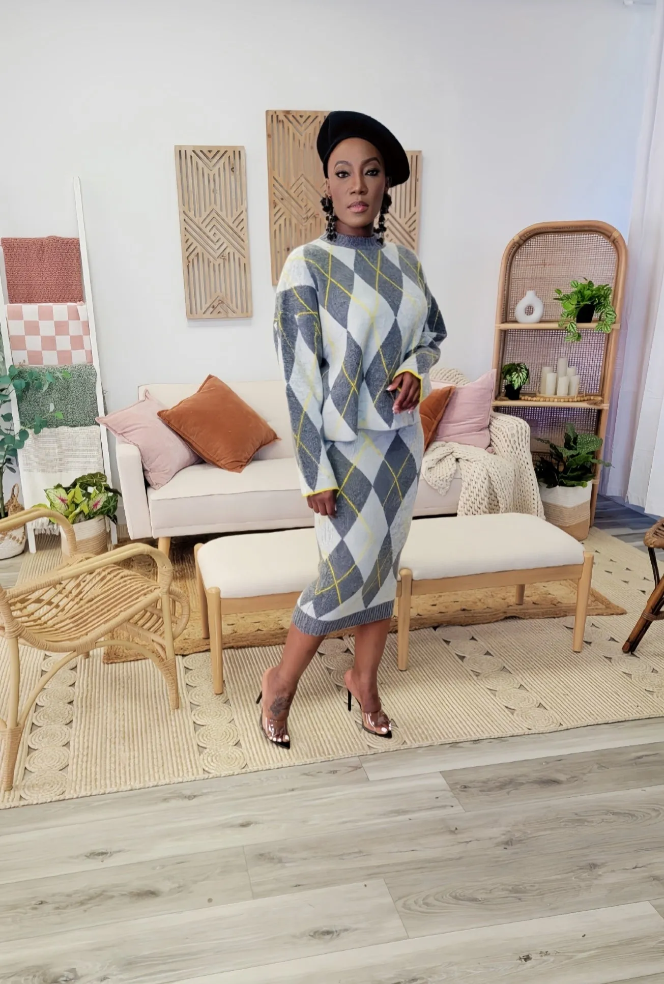 Argyle 2pc Skirt Set