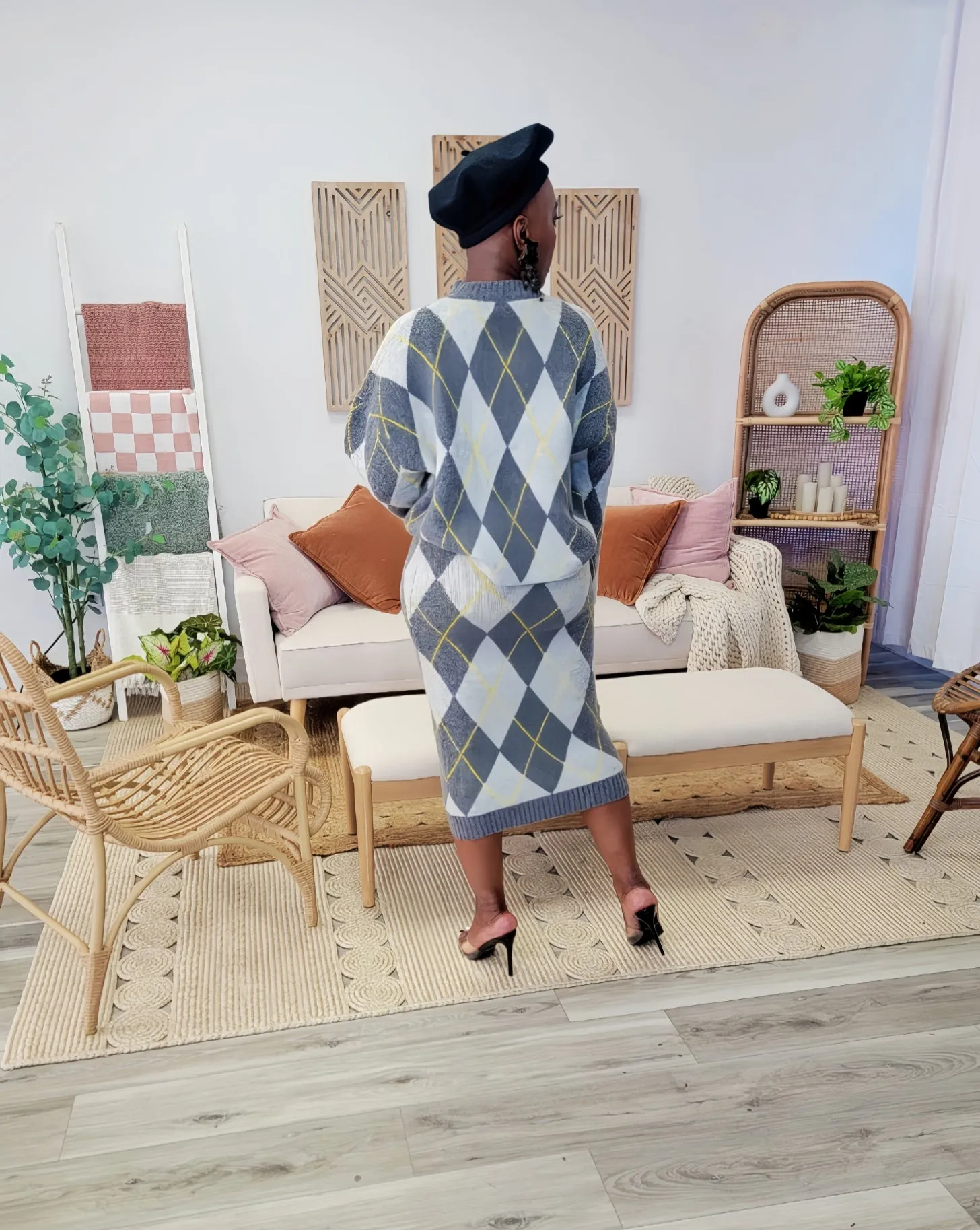 Argyle 2pc Skirt Set