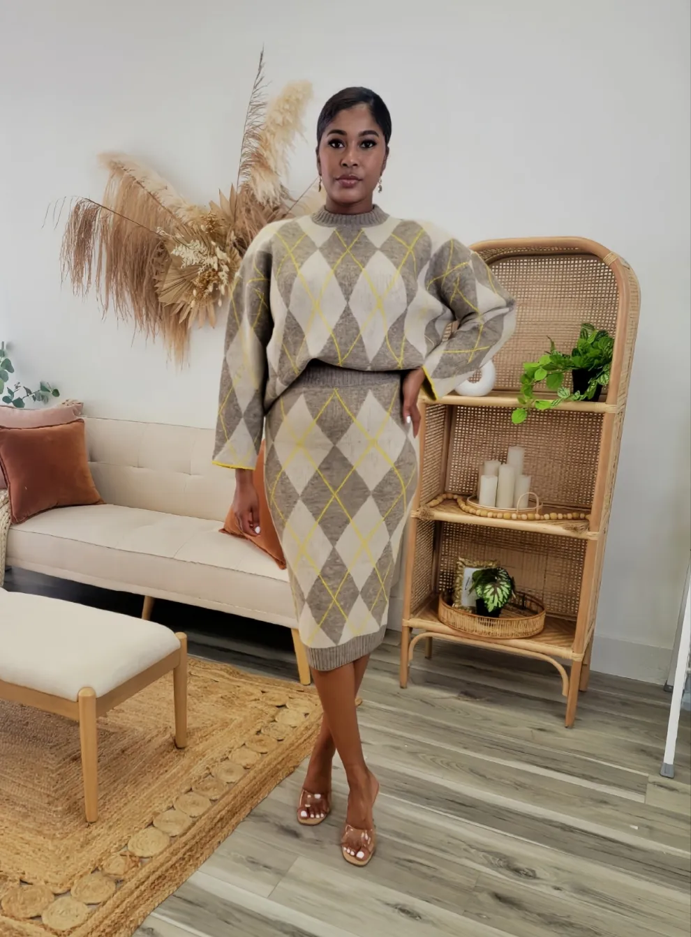 Argyle 2pc Skirt Set