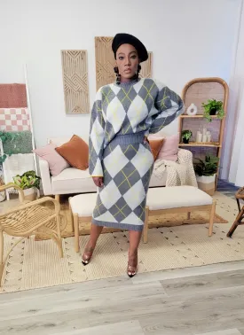 Argyle 2pc Skirt Set