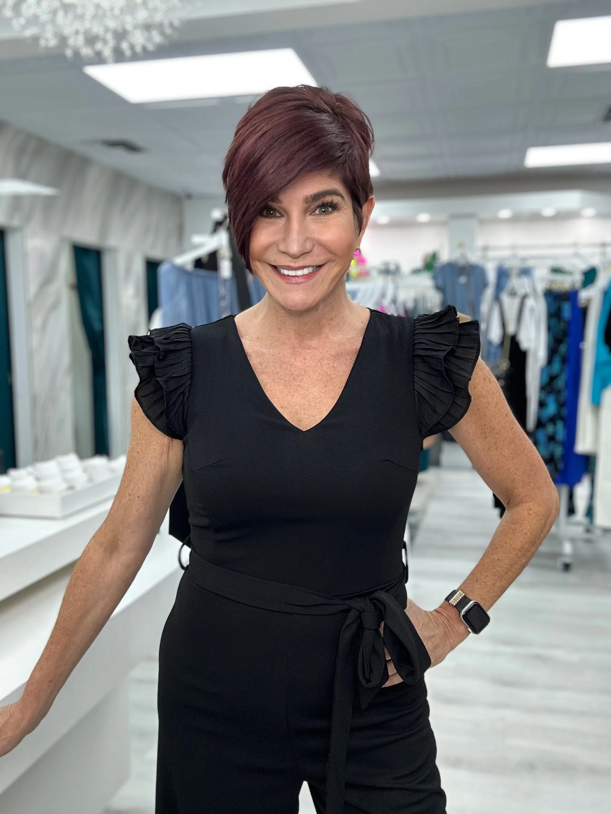 Black Flutter Sleeve Jumpsuit