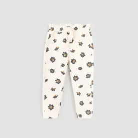 BLOSSOM PRINT ON CRÈME GIRLS' JOGGERS | Miles The Label