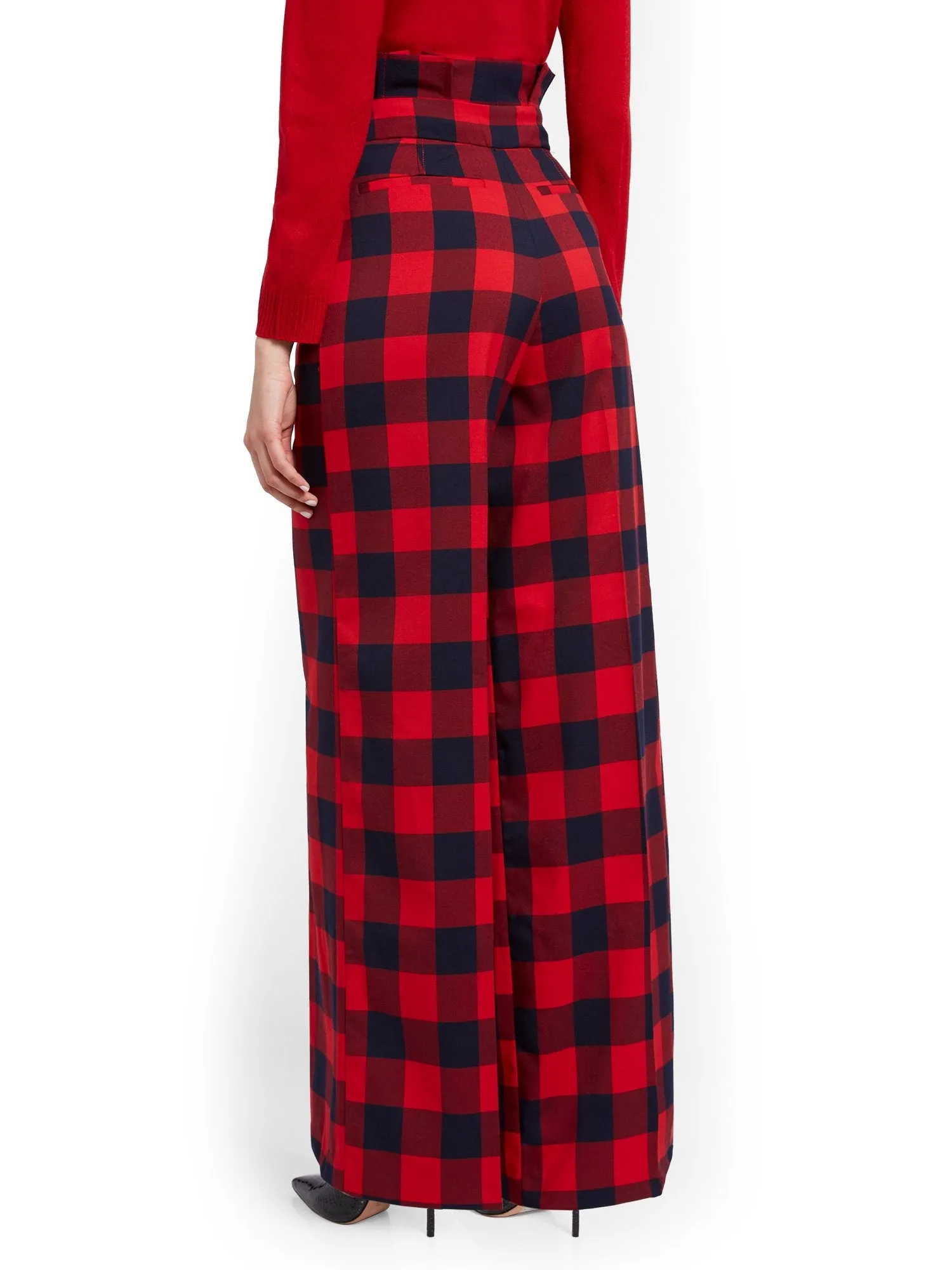 Buffalo Check Paperbag-Waist Pant