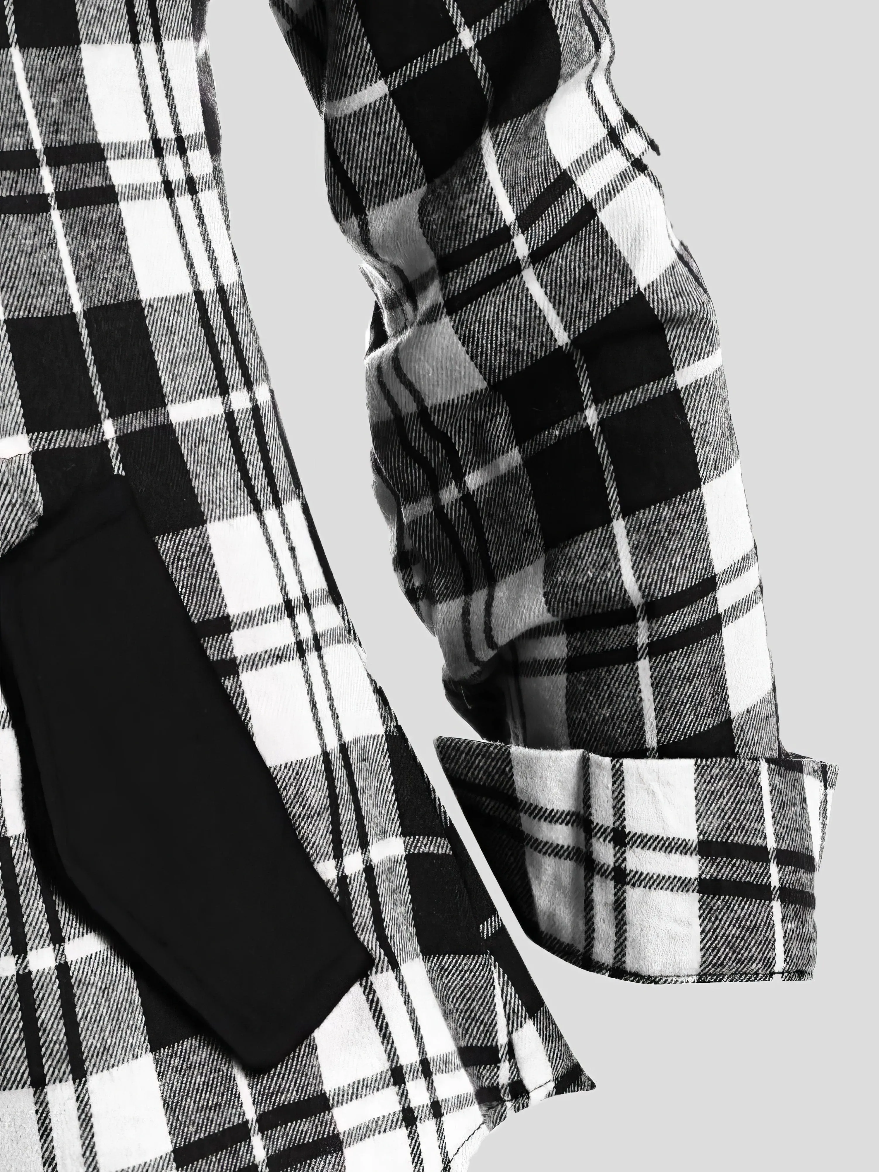 Button-Up Plaid Corduroy Jacket