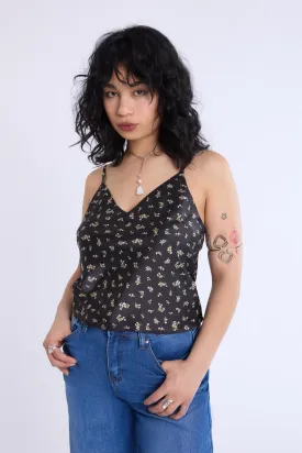 Camisole en satin à imprimé floral