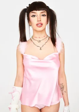 City Of Lights Marabou Tank Top