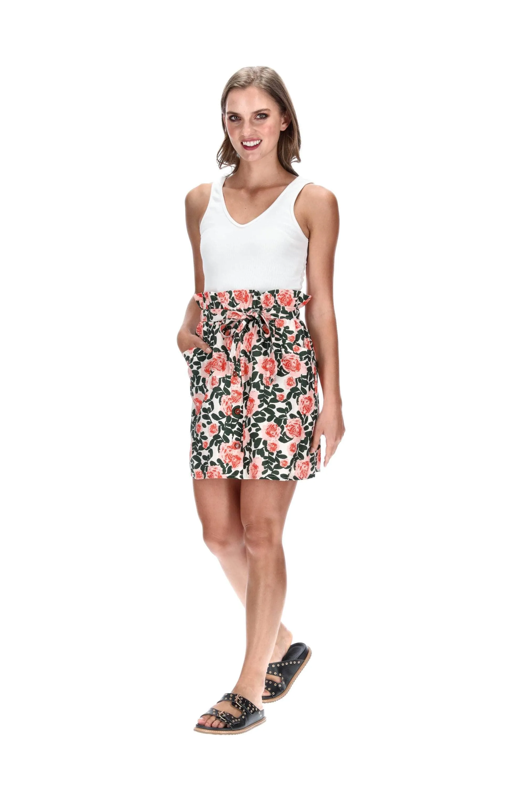 Claire Paperbag waist Skirt
