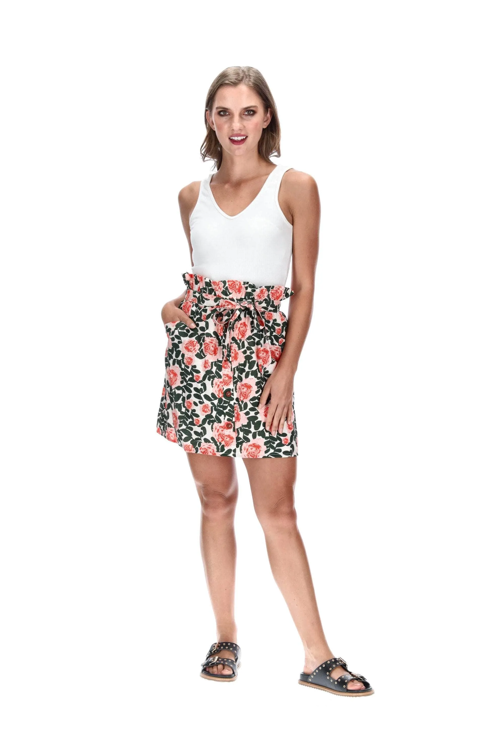 Claire Paperbag waist Skirt