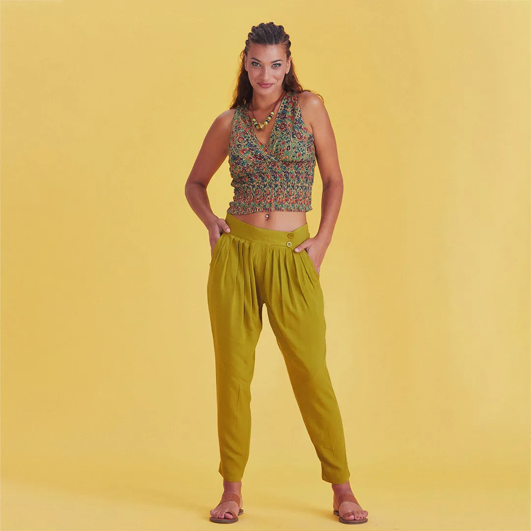 Collared Authentic Pera Patterned Blouse