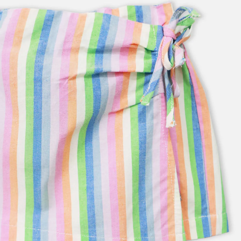 Colorful Striped Skort