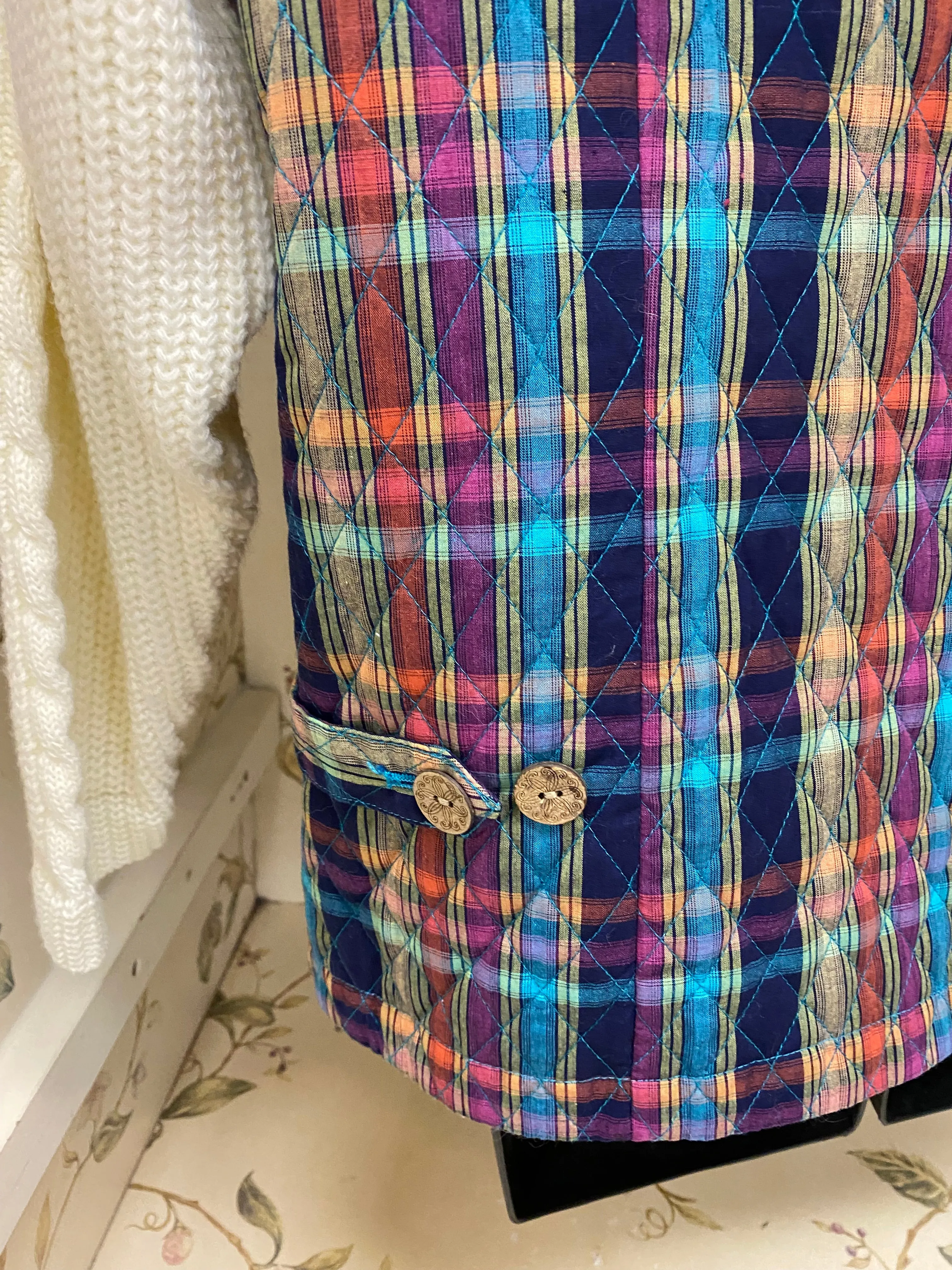 Company Collection Blue Plaid Vests, XXL