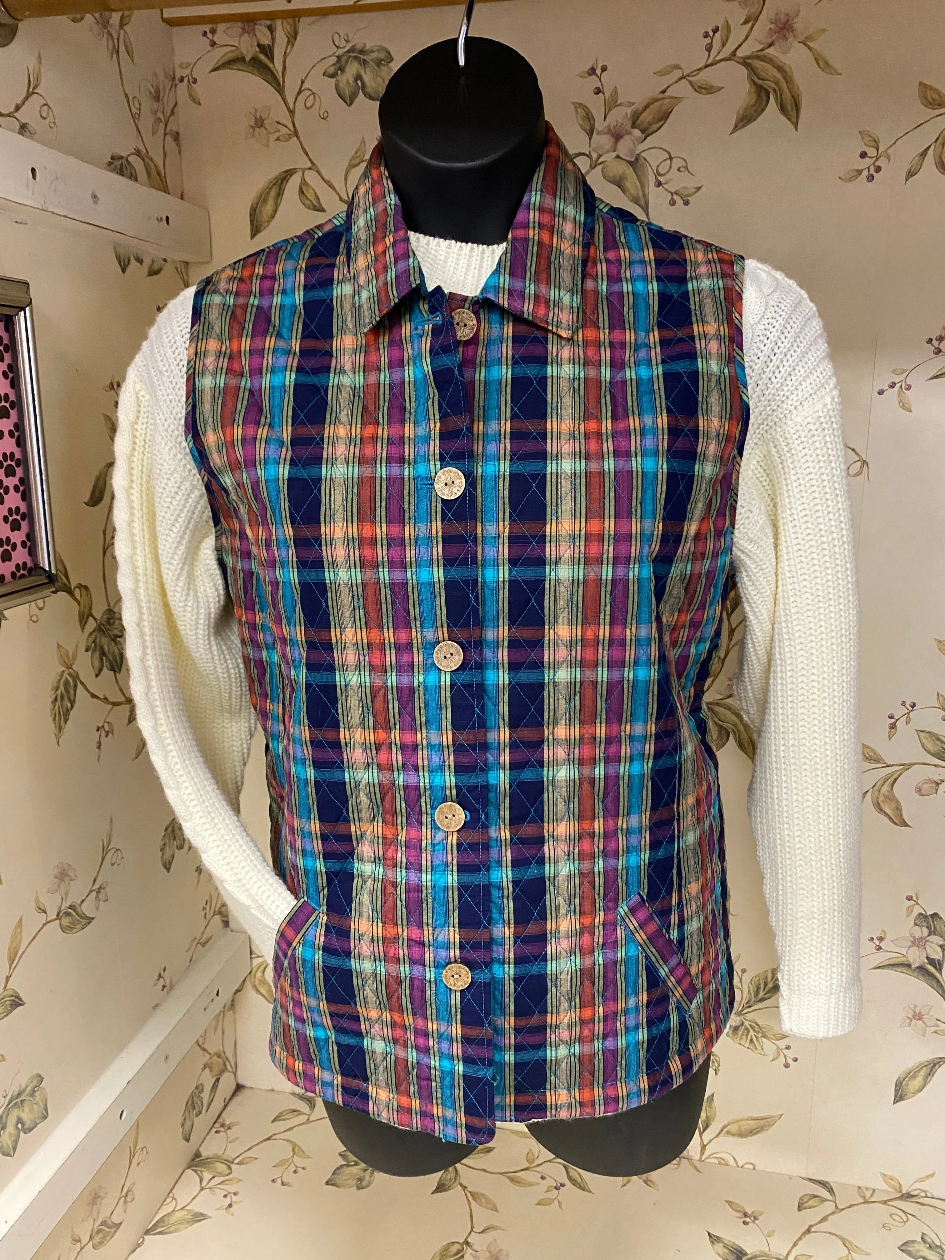 Company Collection Blue Plaid Vests, XXL