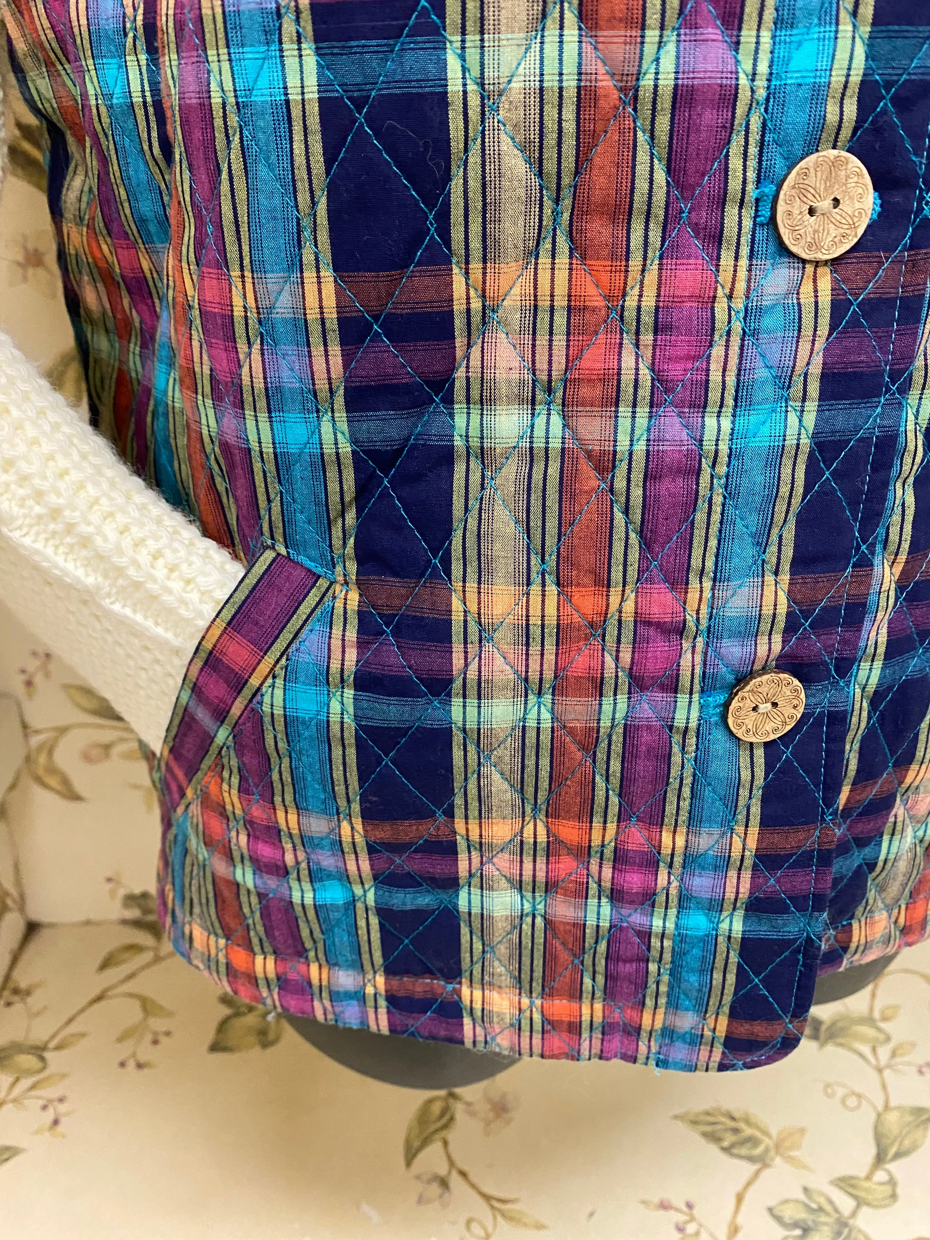 Company Collection Blue Plaid Vests, XXL