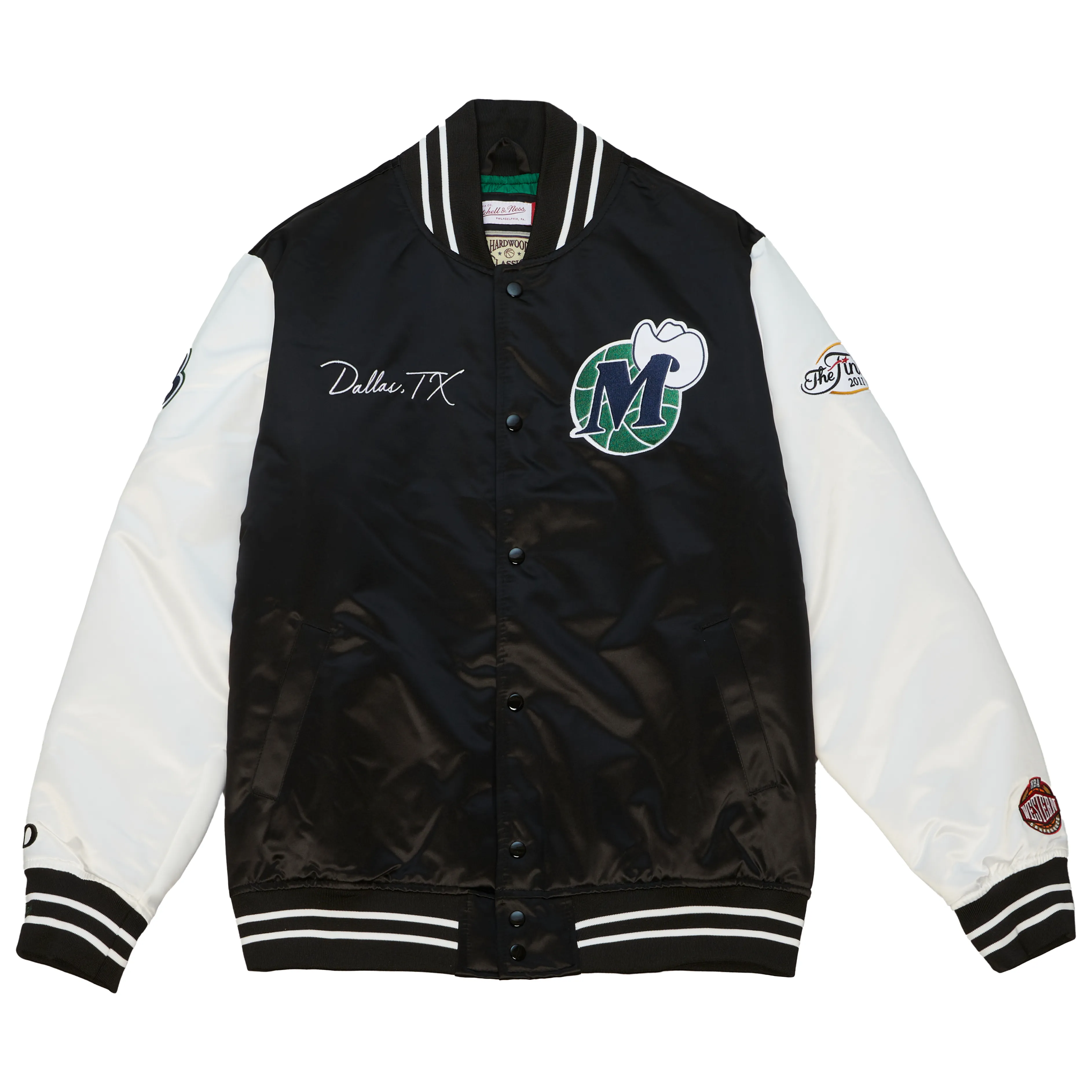 DALLAS MAVERICKS MITCHELL & NESS HARDWOOD CLASSIC ORIGINS VARSITY JACKET