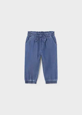 Dark Blue Paperbag Pants - Select Size