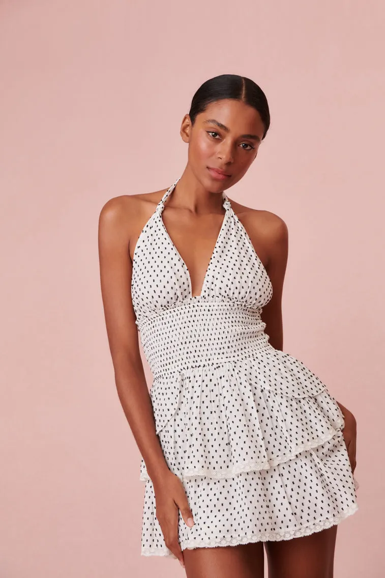 Deanna Halter Polka Dot Dress