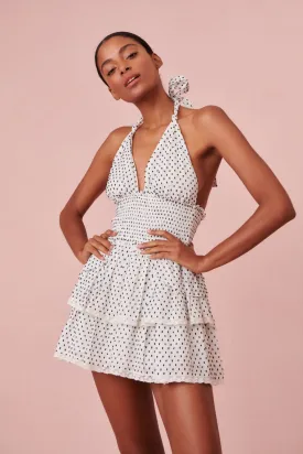 Deanna Halter Polka Dot Dress