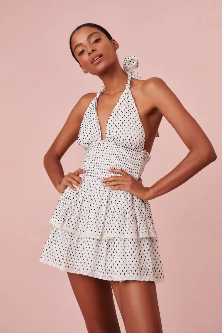 Deanna Halter Polka Dot Dress