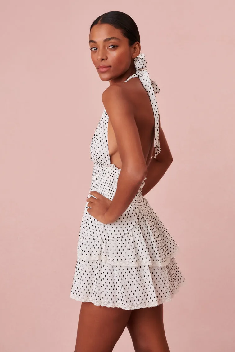 Deanna Halter Polka Dot Dress