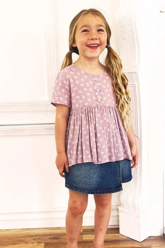 Denim Elastic Waisted Denim Skorts