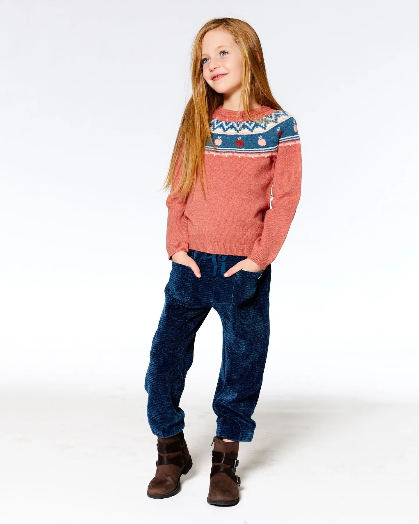 Deux par Deux Velvet Jogger with Front Pockets - Teal