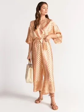 Dress Forum Paisley Border Print Satin Jumpsuit - Brands We Love