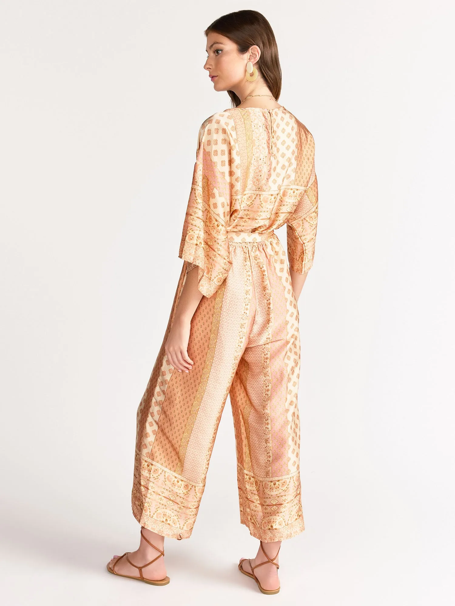 Dress Forum Paisley Border Print Satin Jumpsuit - Brands We Love