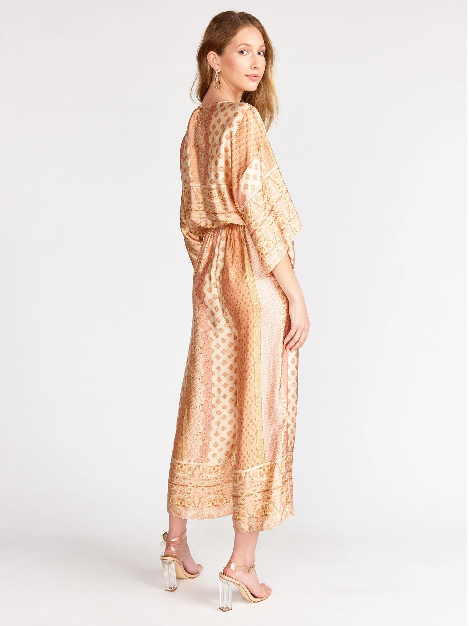 Dress Forum Paisley Border Print Satin Jumpsuit - Brands We Love
