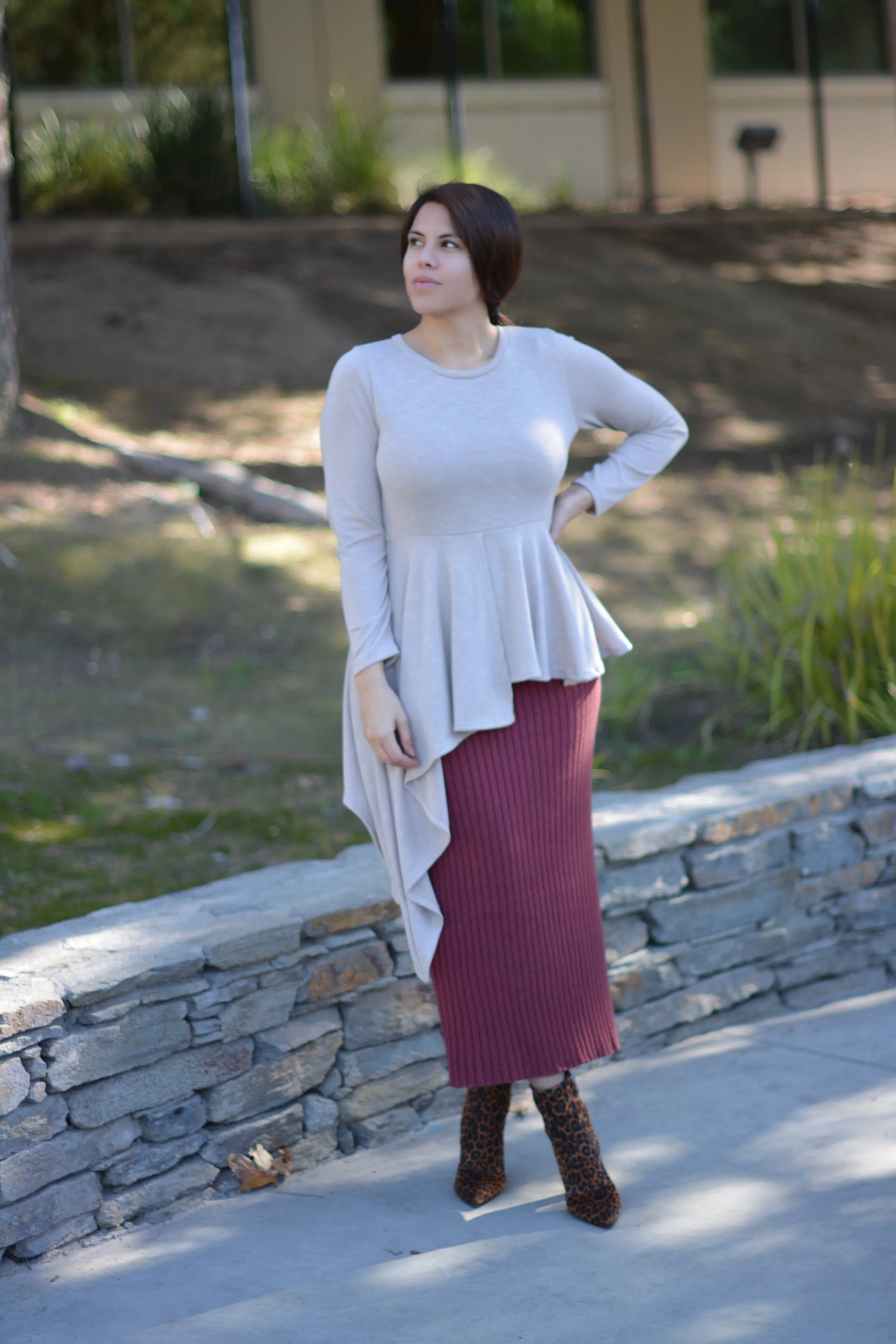 Dress It Up Ribbed Pencil Skirt