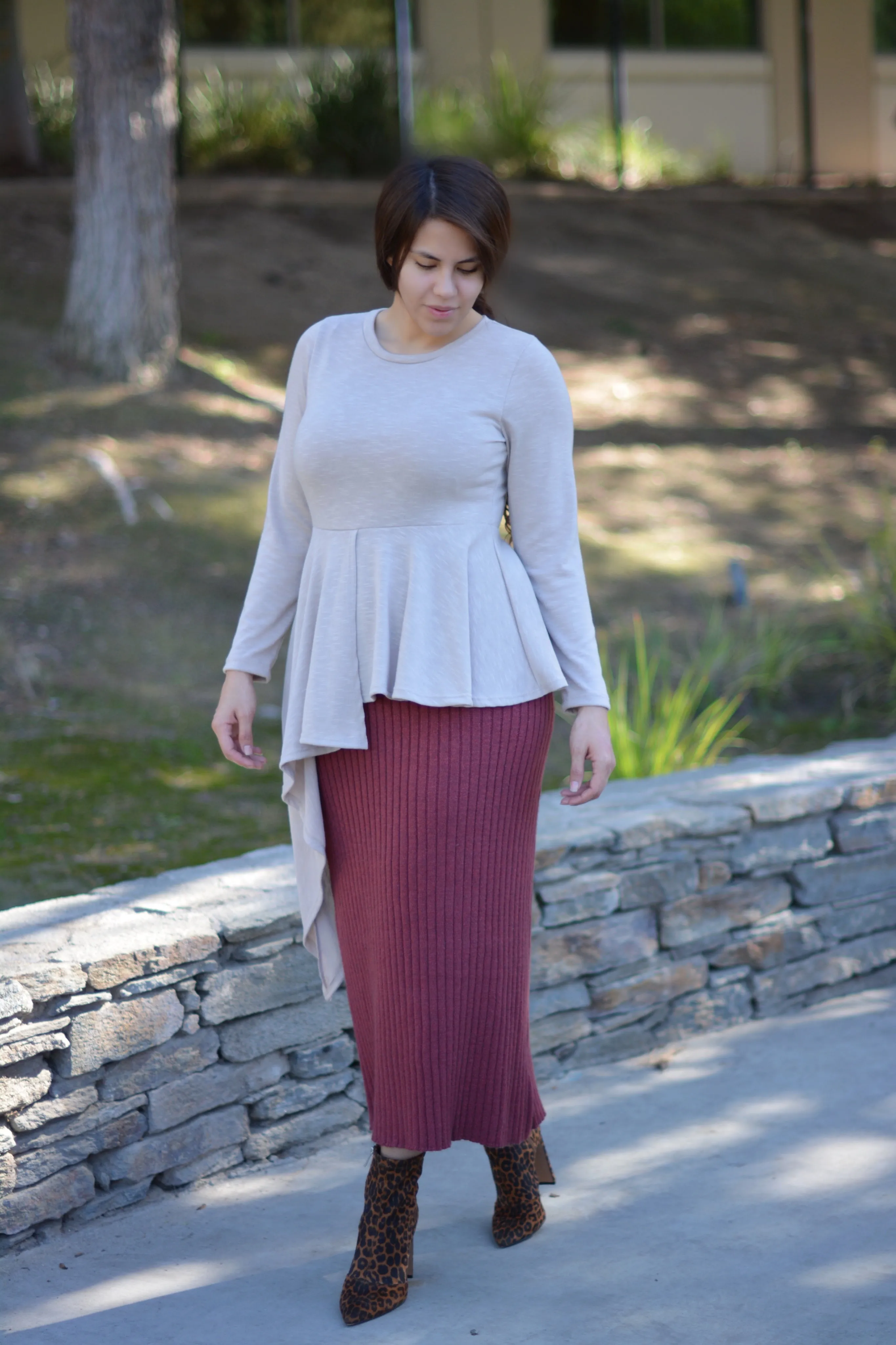 Dress It Up Ribbed Pencil Skirt