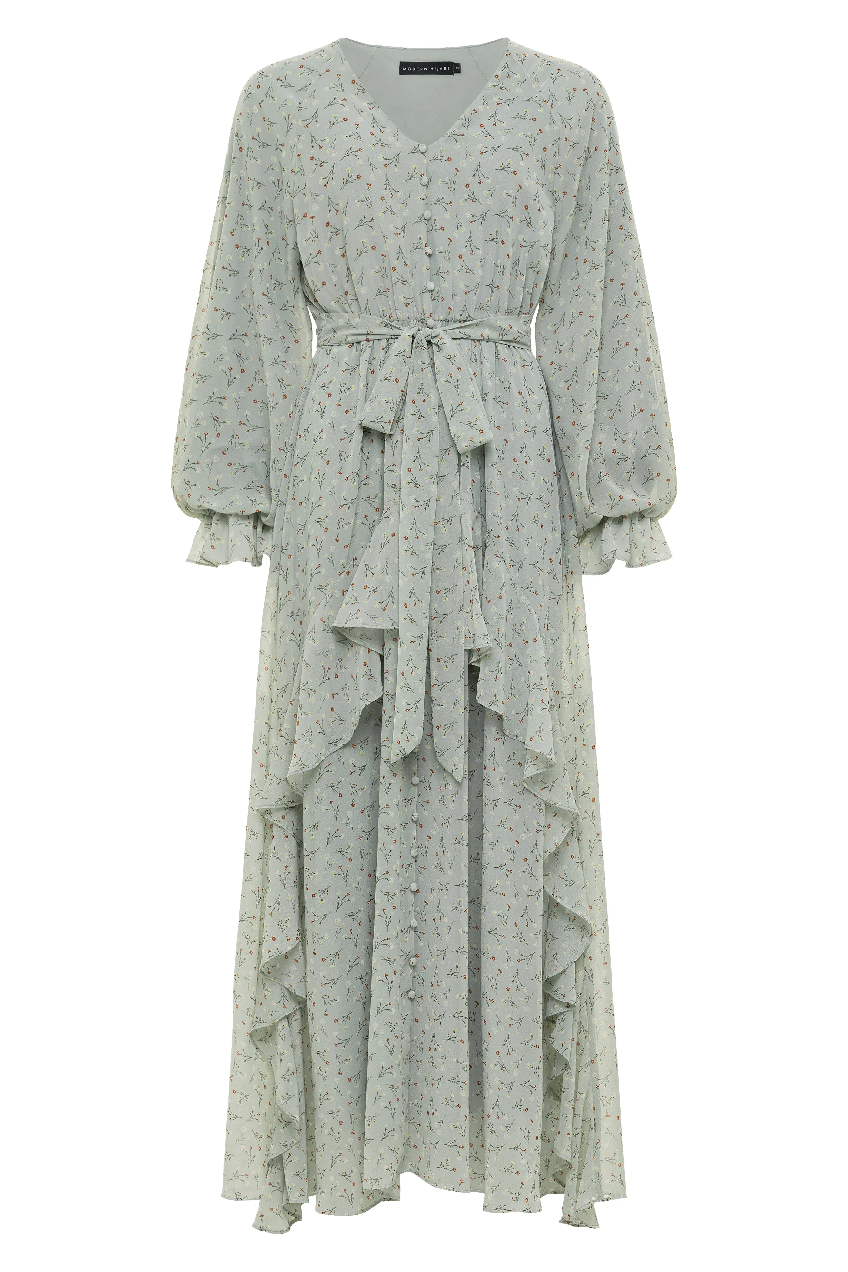 Elise Vintage Maxi Dress - Blue Floral