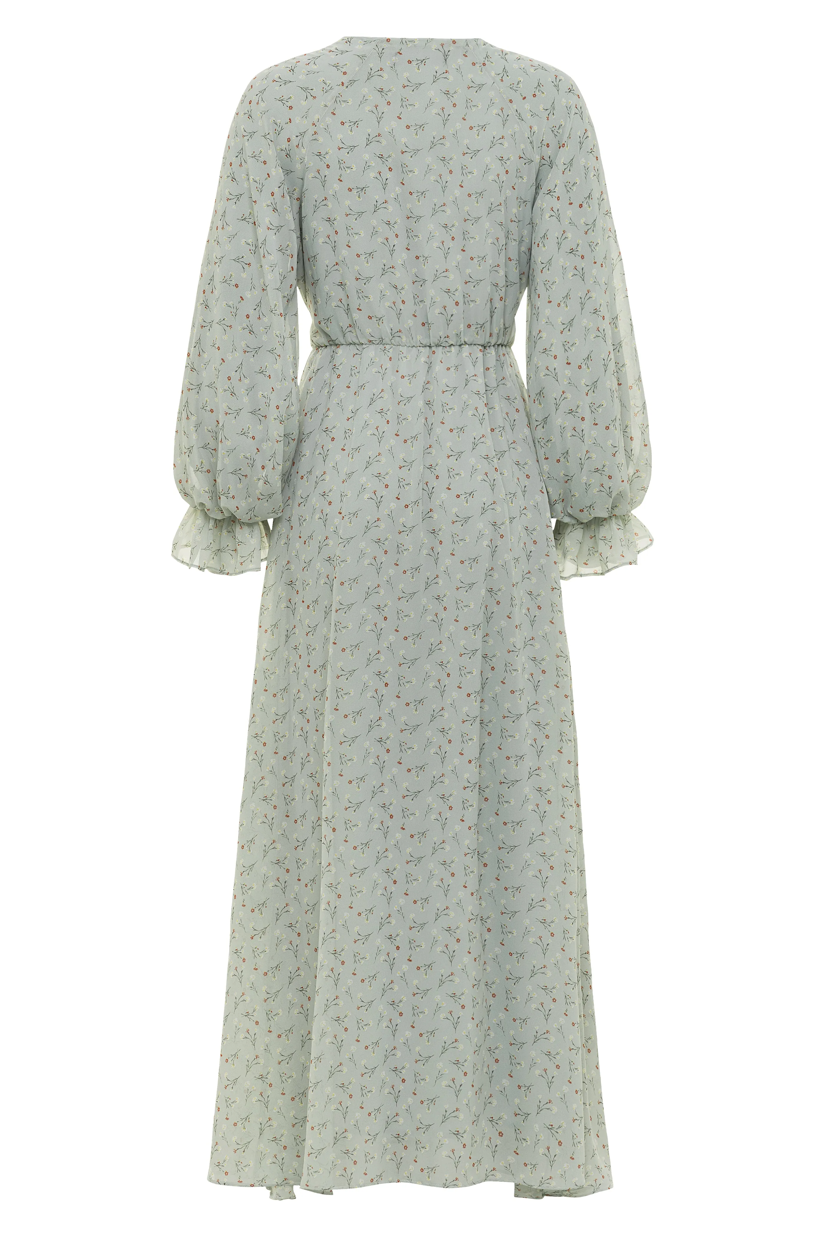 Elise Vintage Maxi Dress - Blue Floral