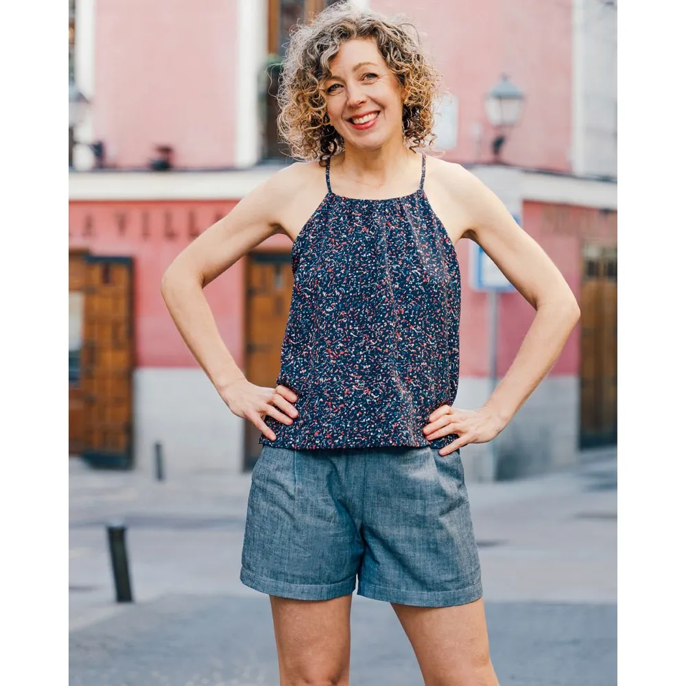 Enmore Halter Dress and Top Pattern, Liesl & Co.