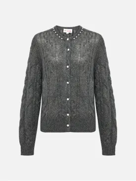 EP YAYING Mohair Knitted Cardigan