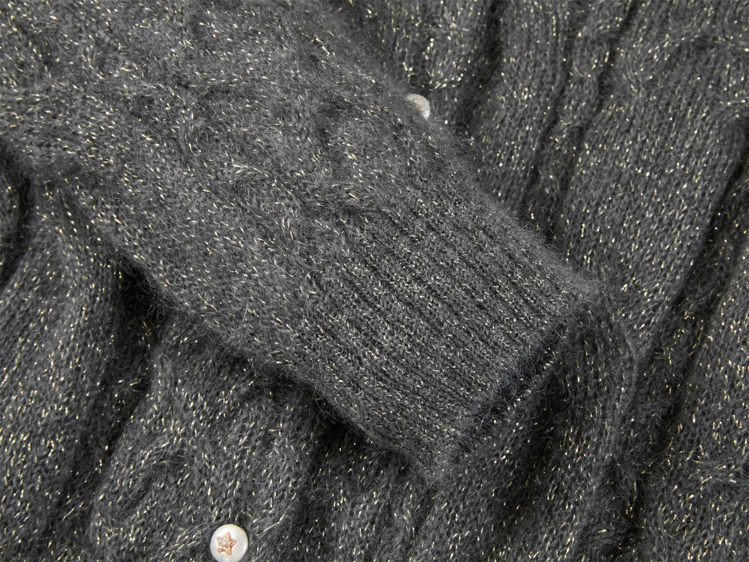 EP YAYING Mohair Knitted Cardigan