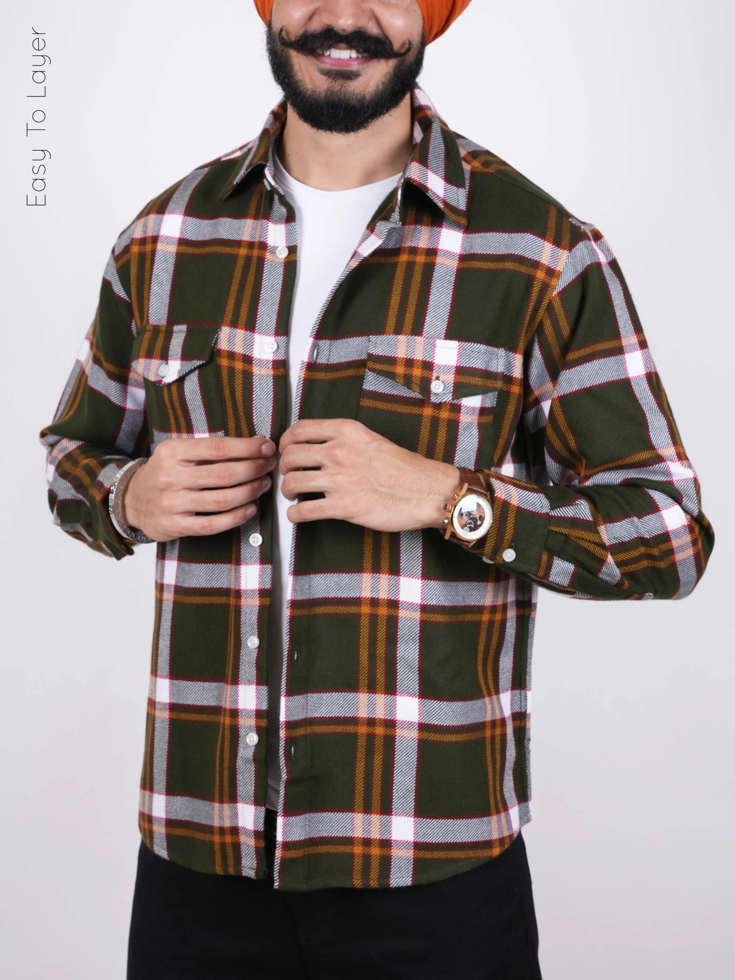 Evergreen Saffron Shacket