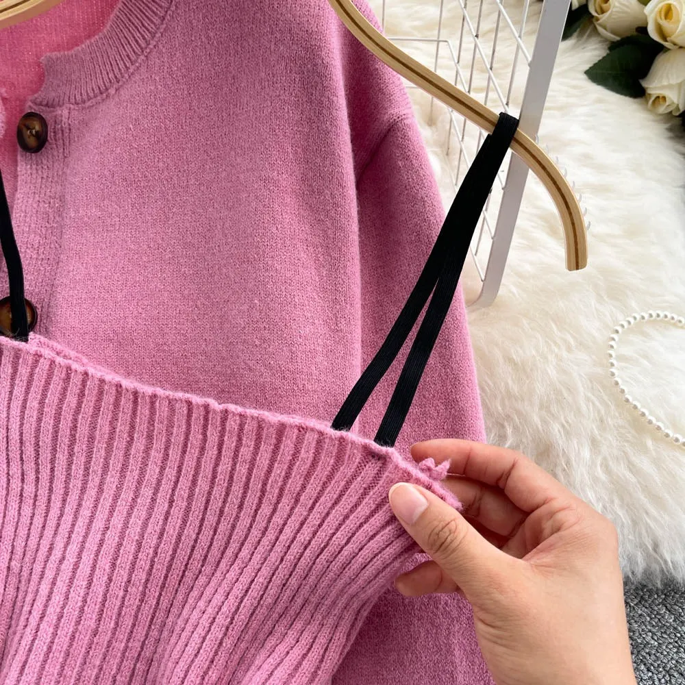 Fallon Knitted Dress with Cardigan