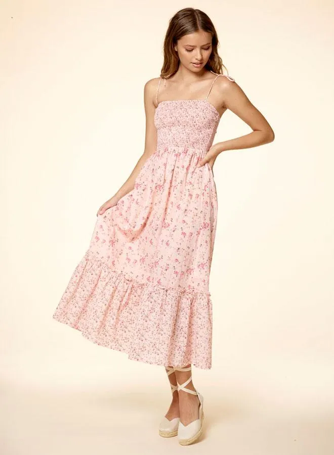 Floral-Print Smocked Sundress