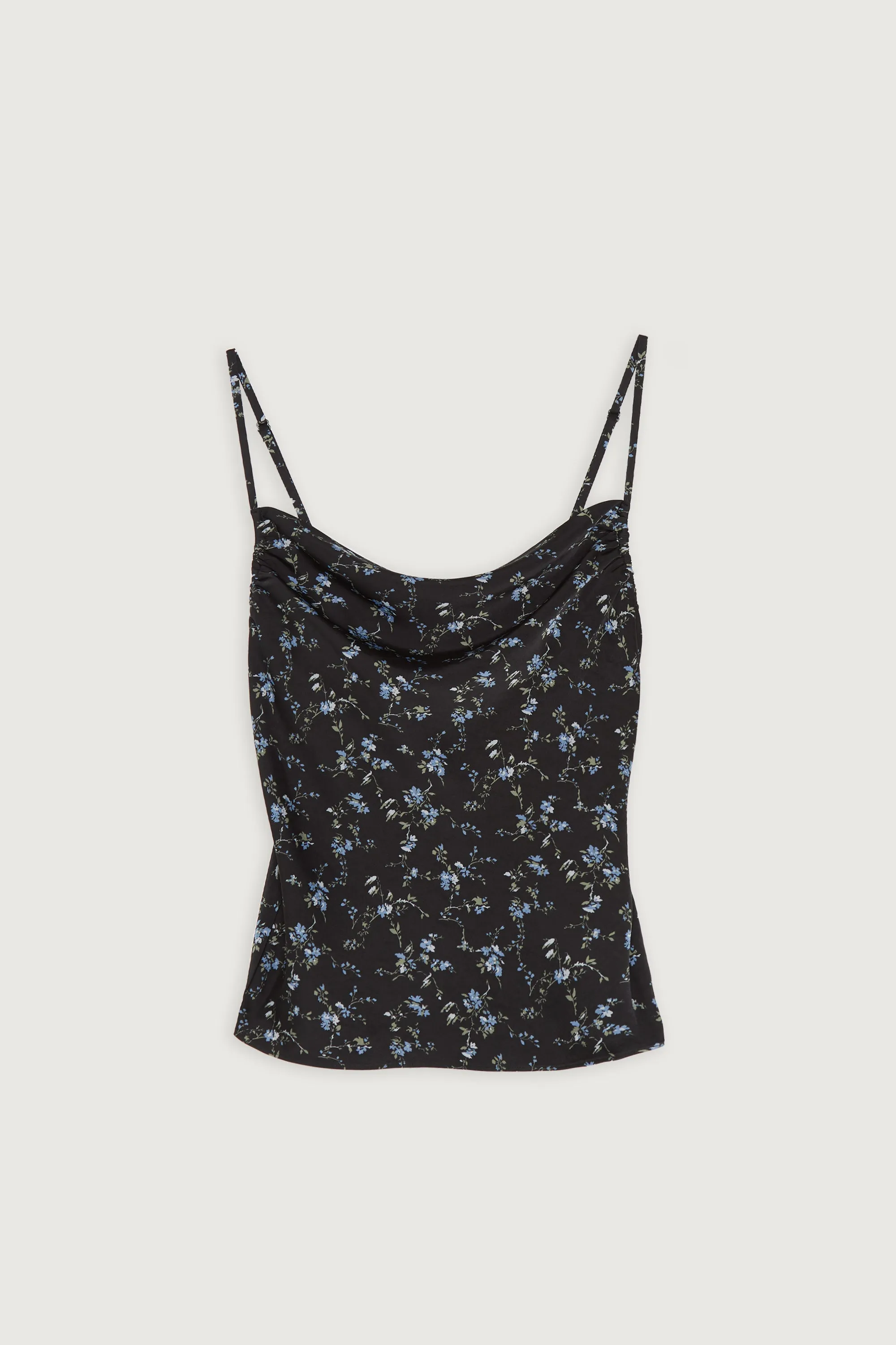 FLORAL SATIN TANK TOP
