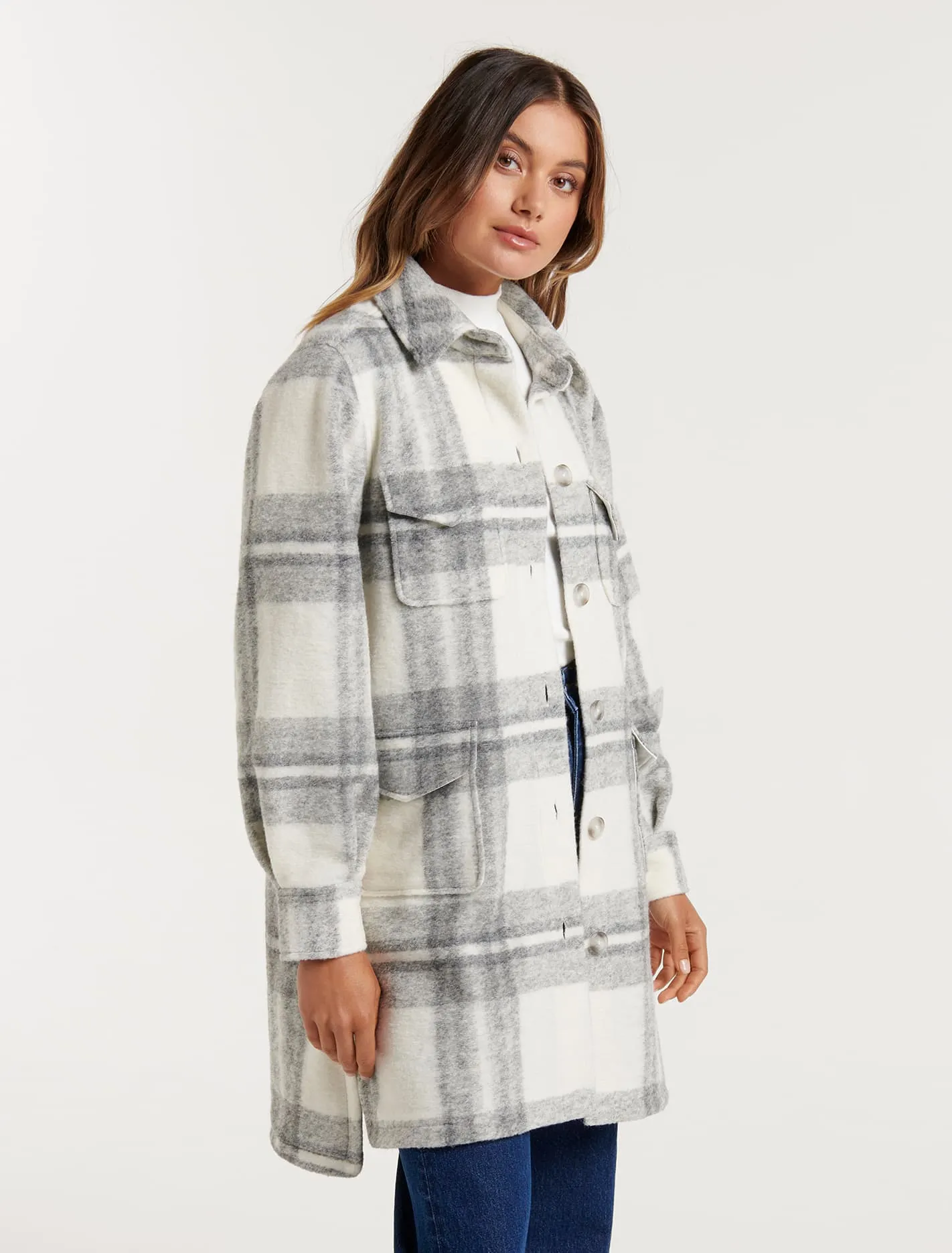 Florence Longline Check Shacket