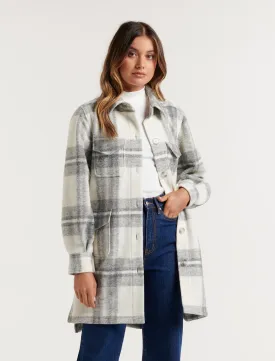 Florence Longline Check Shacket