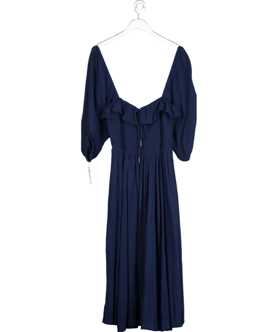 Free People Blue Oasis Midi Dress UK S