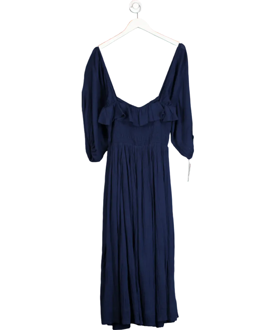 Free People Blue Oasis Midi Dress UK S