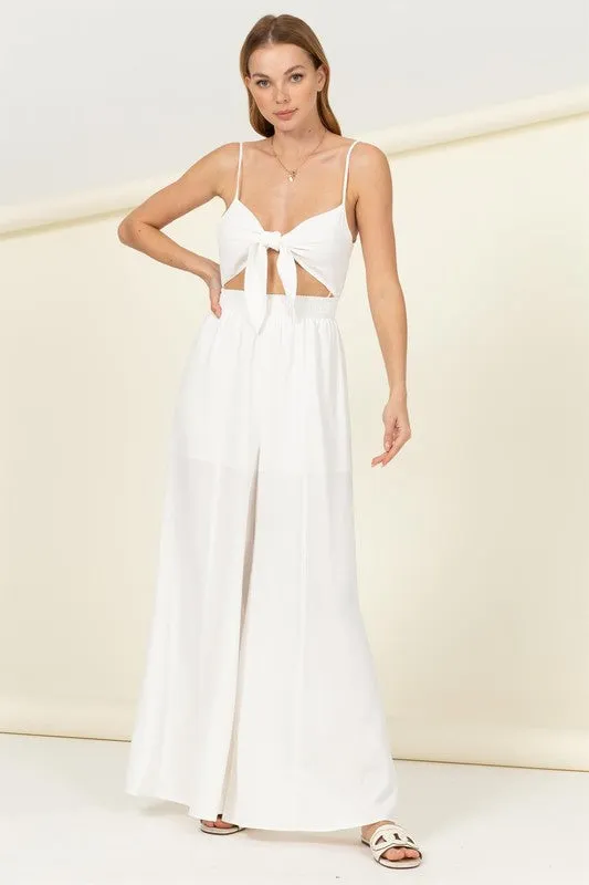 Fs Clearance Remember Me Front Sash Cutout Jumpsuit