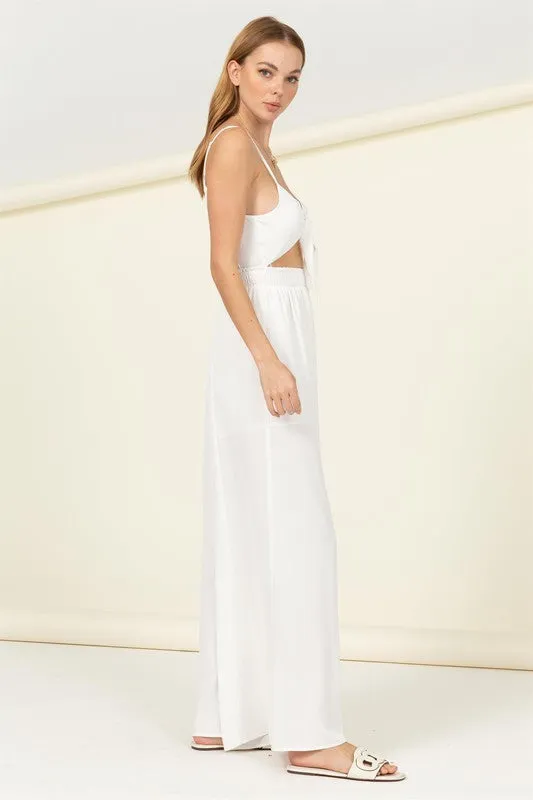 Fs Clearance Remember Me Front Sash Cutout Jumpsuit
